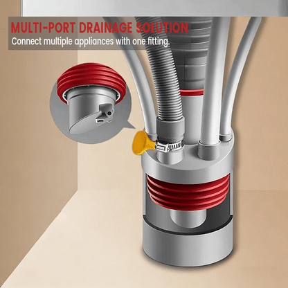 Easiest Drain Connector | Multi-Port Design, Leak-Proof - Hartwella
