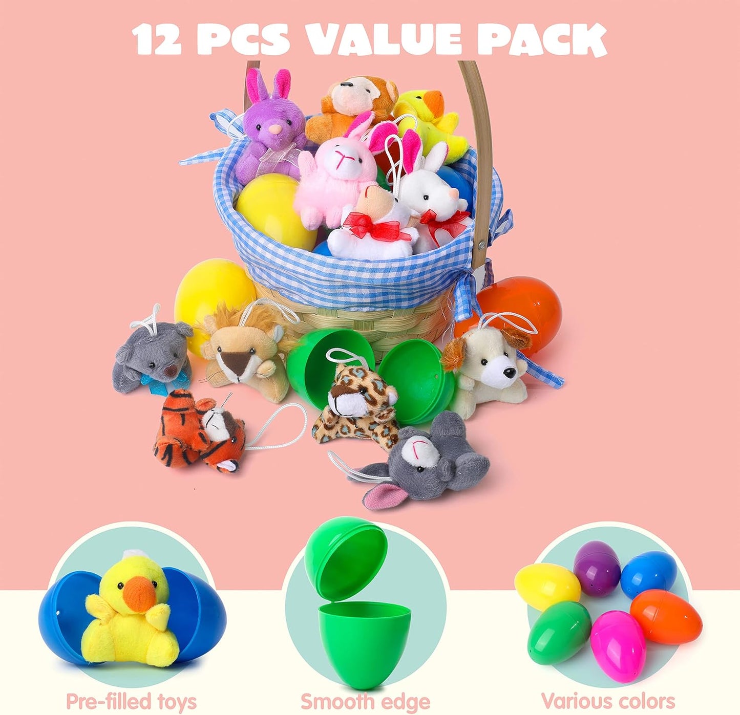 Easter Joy Eggs | Plush Animal Toys Inside - Hartwella