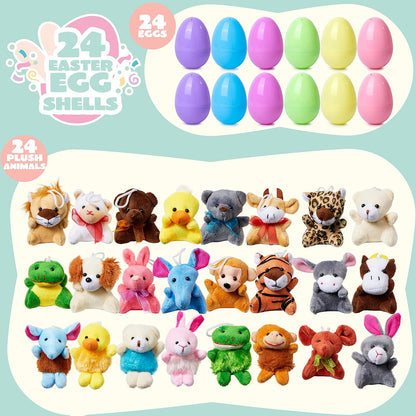 Easter Surprise Eggs | Prefilled Squishy Toys for Easter Egg Hunt - Hartwella