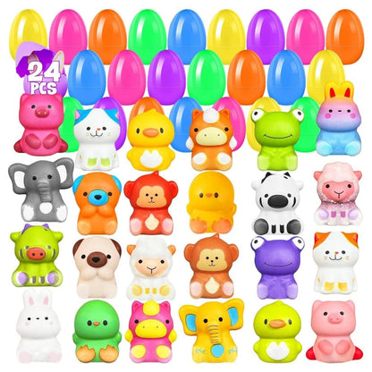Easter Surprise Eggs | Prefilled Squishy Toys for Easter Egg Hunt - Hartwella
