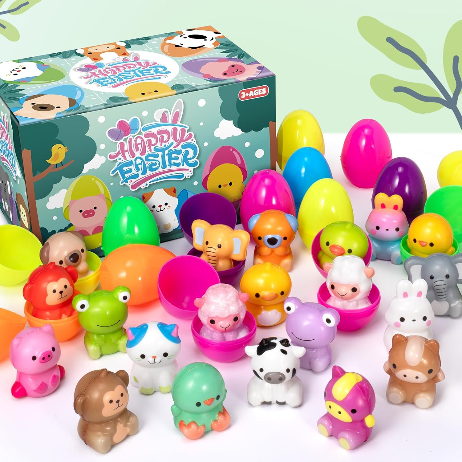 Easter Surprise Eggs | Prefilled Squishy Toys for Easter Egg Hunt - Hartwella