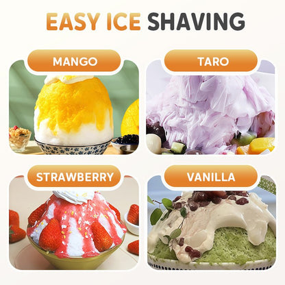 Eazy Ice Shaver | Hand Crank, Stainless Steel Blade for Shaved Ice - Hartwella