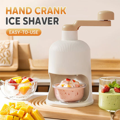 Eazy Ice Shaver | Hand Crank, Stainless Steel Blade for Shaved Ice - Hartwella