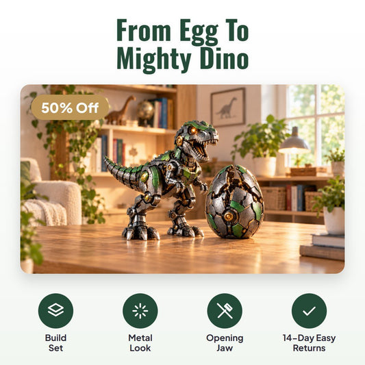Eggzo™ Mechanical Dinosaur Egg Building Set - Hartwella