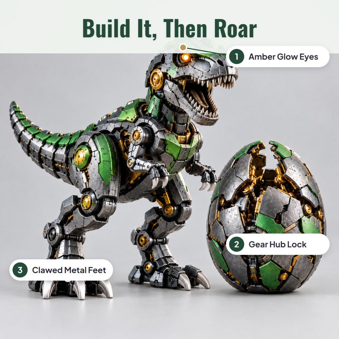 Eggzo™ Mechanical Dinosaur Egg Building Set - Hartwella