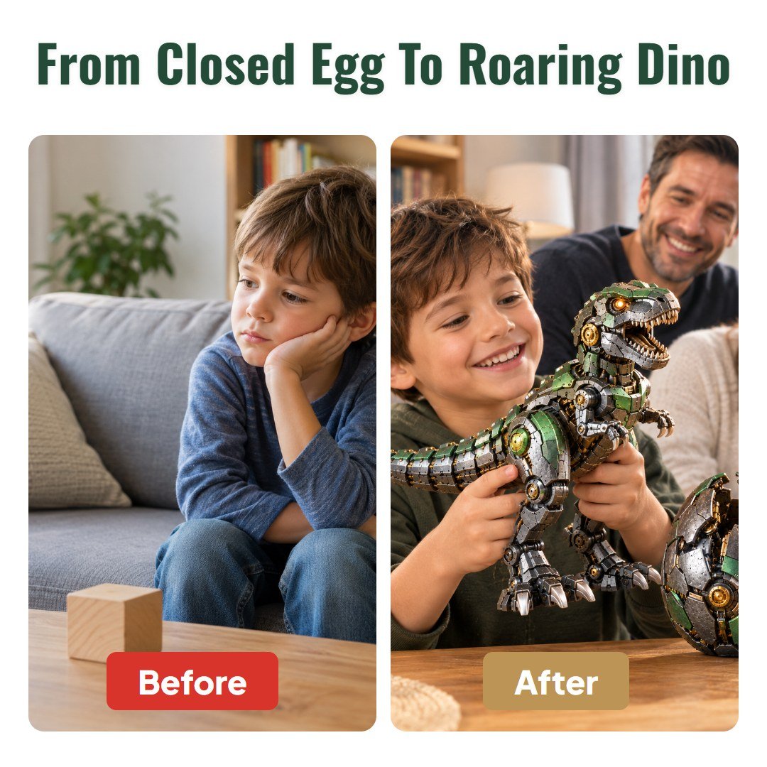 Eggzo™ Mechanical Dinosaur Egg Building Set - Hartwella