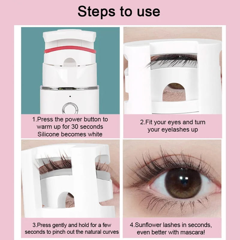 Elyra Heated Eyelash Curler | Rechargeable, Gentle Curling Technology - Hartwella