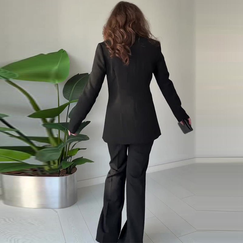 Elysia Blazer & Pants Set | Elegant Split Sleeve Design - Hartwella