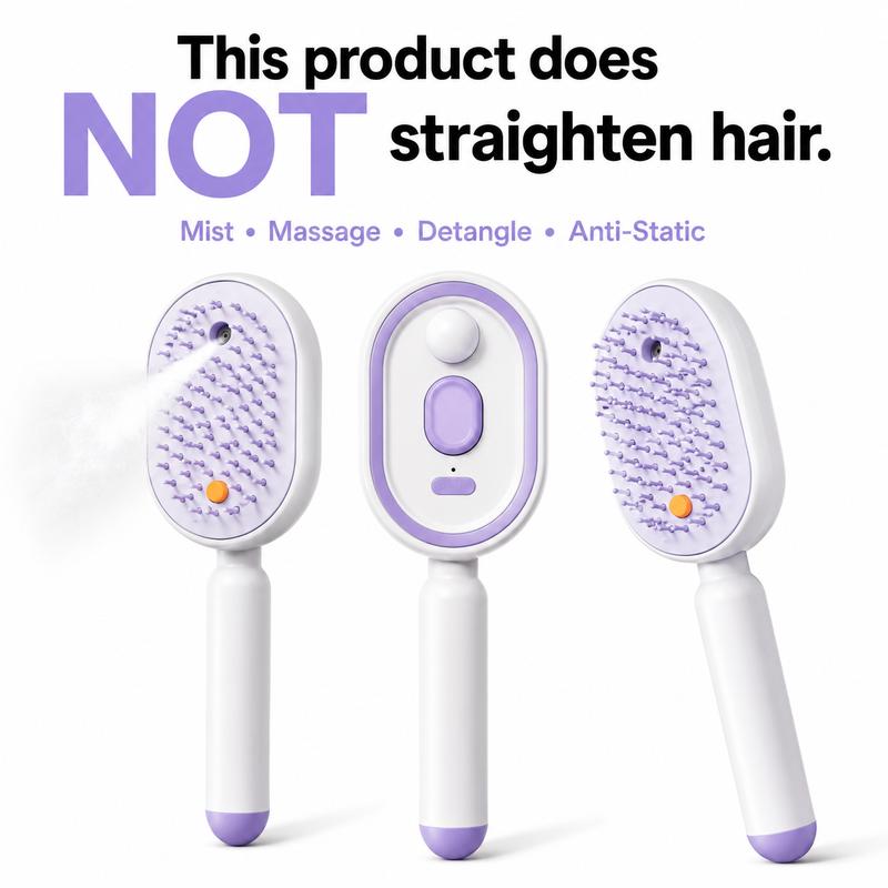Elysia Electric Hair Brush | Dual-Action Spray & Scalp Massager - Hartwella