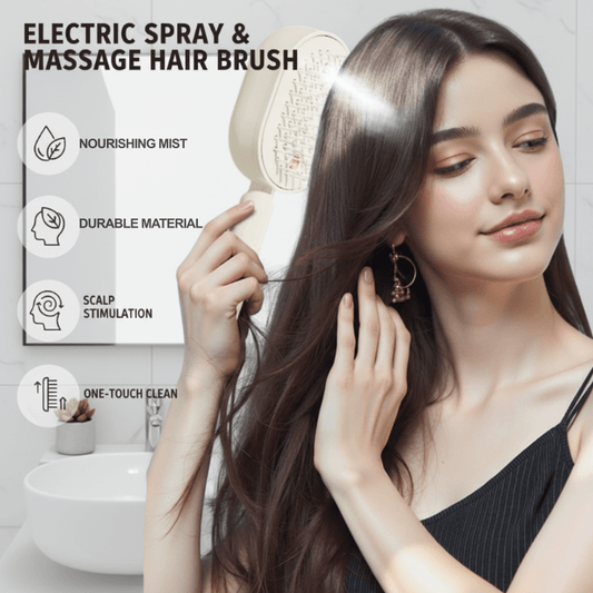 Elysia Electric Hair Brush | Dual-Action Spray & Scalp Massager - Hartwella
