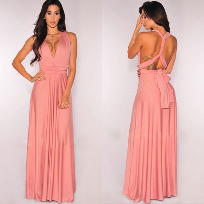 Elysia Maxi Dress | Convertible Black Maxi, Multi - Way Style for Women - Hartwella