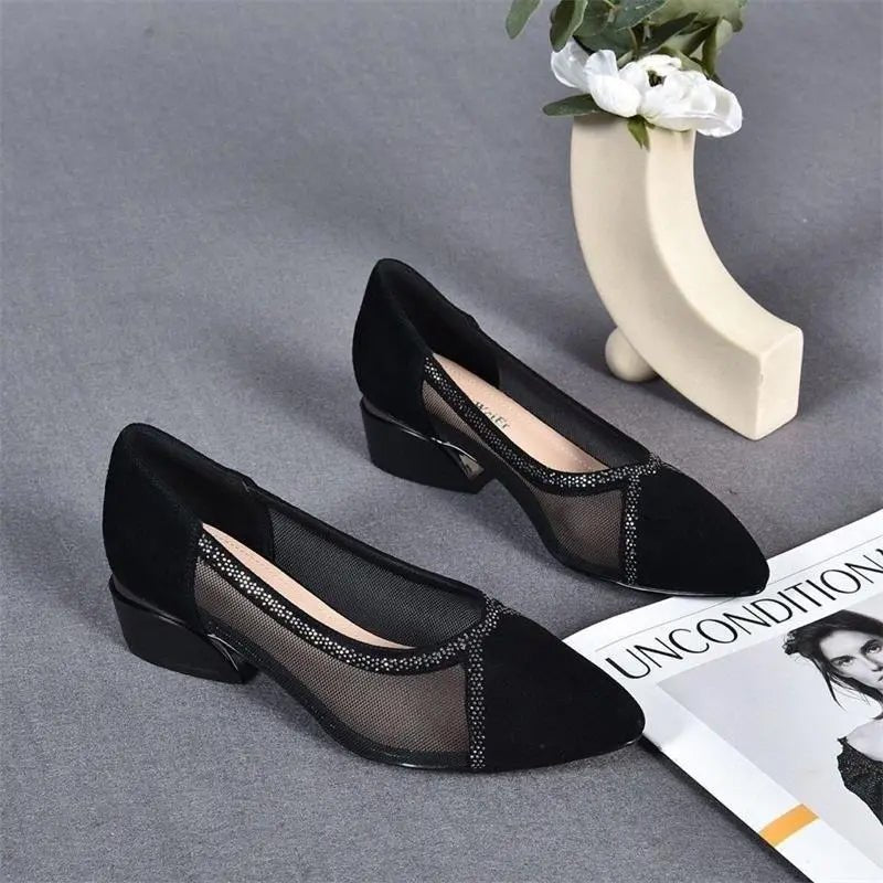 Elysia Soft Sole Moccasins | Breathable Mesh Upper, Elegant Suede - Hartwella