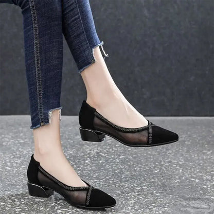 Elysia Soft Sole Moccasins | Breathable Mesh Upper, Elegant Suede - Hartwella