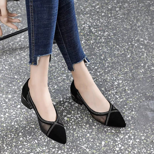 Elysia Soft Sole Moccasins | Breathable Mesh Upper, Elegant Suede - Hartwella