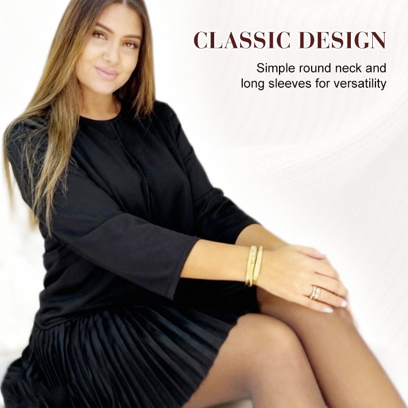 Elysia Women's Dress | Elegant Black Cocktail Dress, Comfortable Fit - Hartwella
