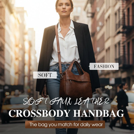 Elysian Crossbody Bag | Soft PU Leather, Lightweight - Hartwella