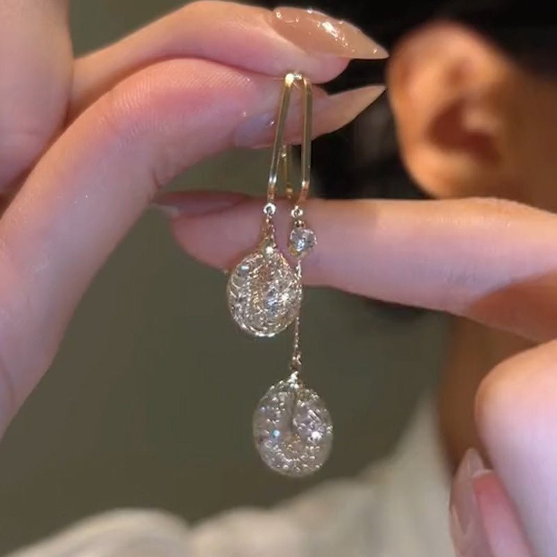 Elysian Crystal Tassel Earrings | Hypoallergenic 925 Silver - Hartwella