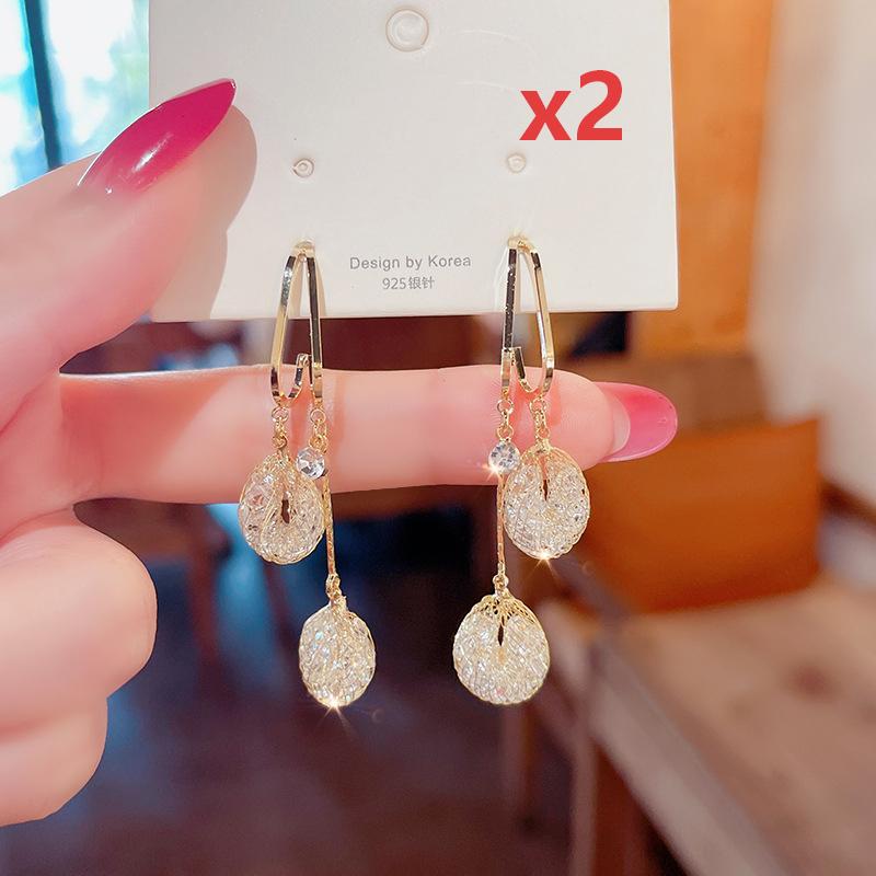 Elysian Crystal Tassel Earrings | Hypoallergenic 925 Silver - Hartwella