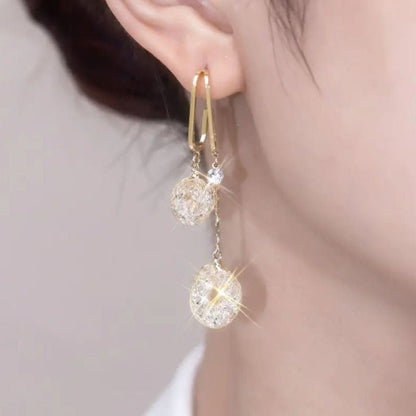 Elysian Crystal Tassel Earrings | Hypoallergenic 925 Silver - Hartwella