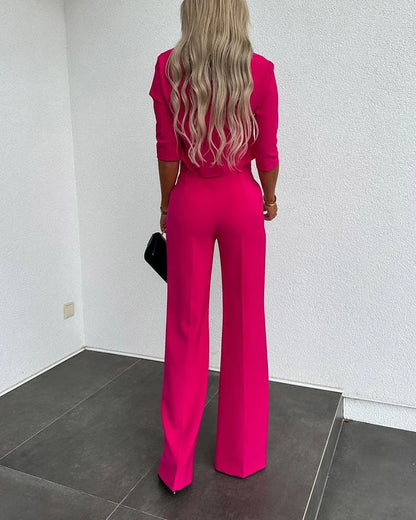 Elysian High - Waisted Pants Suit | Chic Tailored Design - Hartwella