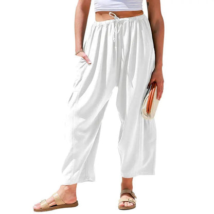 Elysian Linen Pants | Flowy Comfort, Relaxed Fit - Hartwella