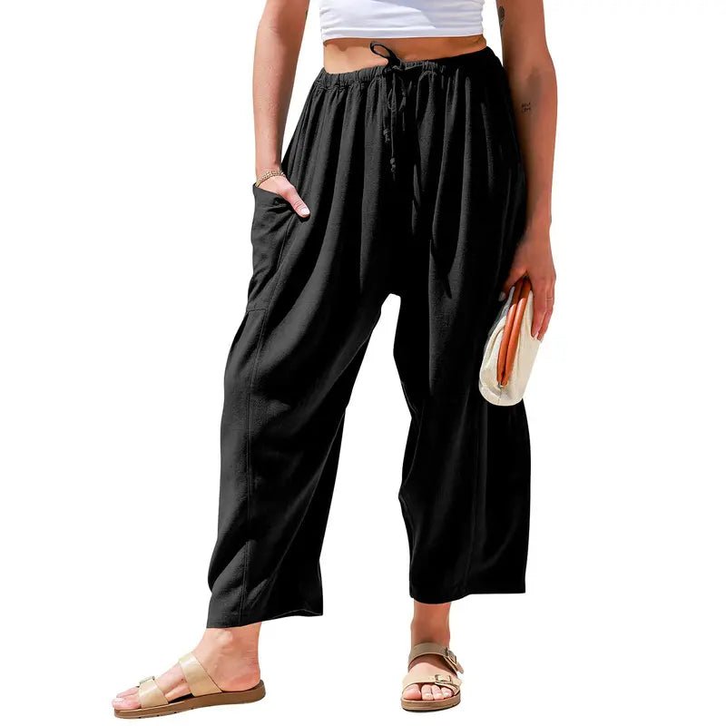 Elysian Linen Pants | Flowy Comfort, Relaxed Fit - Hartwella