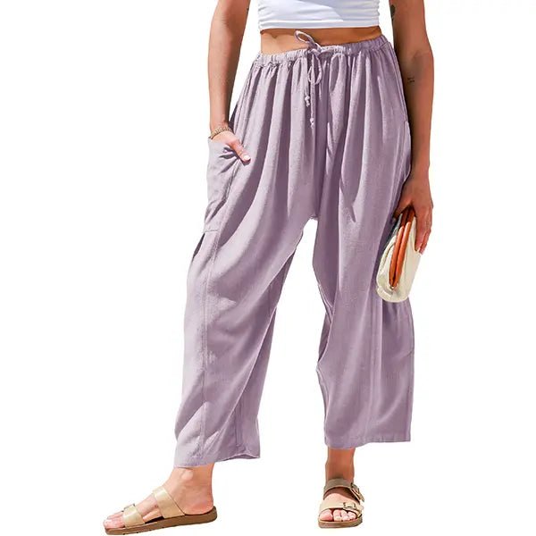 Elysian Linen Pants | Flowy Comfort, Relaxed Fit - Hartwella