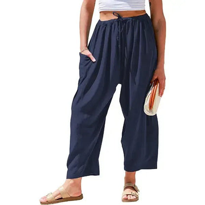 Elysian Linen Pants | Flowy Comfort, Relaxed Fit - Hartwella