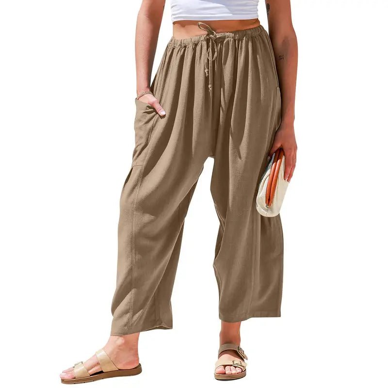 Elysian Linen Pants | Flowy Comfort, Relaxed Fit - Hartwella