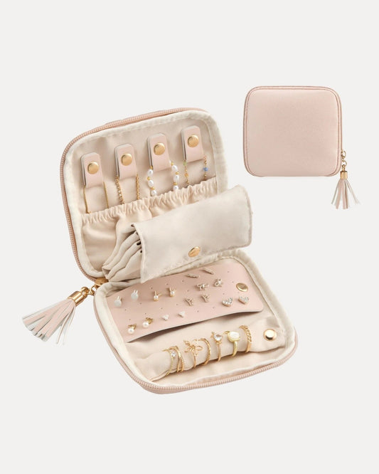 Elysian Travel Jewelry Pouch | Detachable Compartments, Velvet Lining - Hartwella