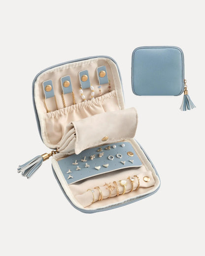 Elysian Travel Jewelry Pouch | Detachable Compartments, Velvet Lining - Hartwella