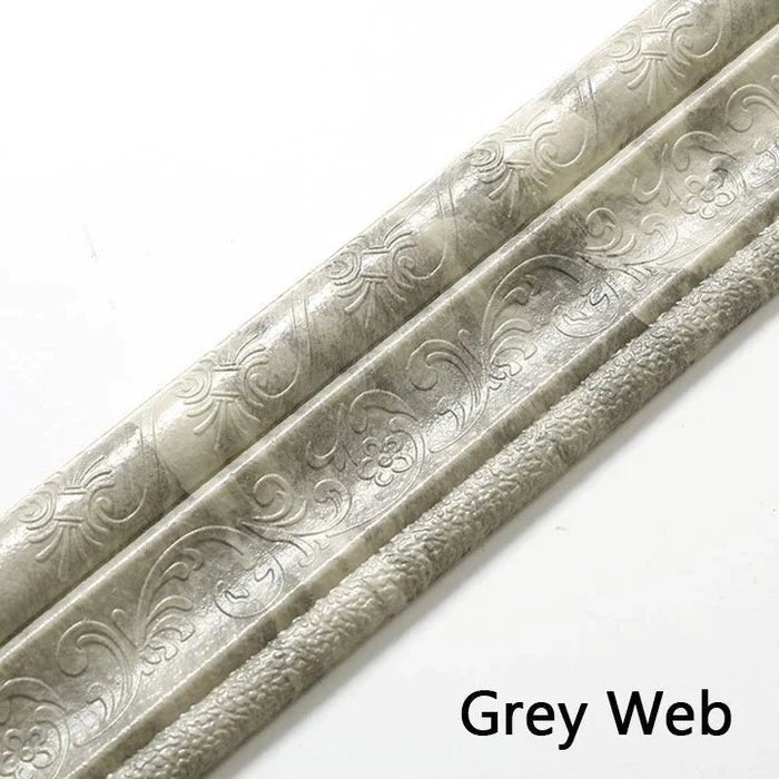 Elysian Wall Edging Strip | Self-Adhesive PE Foam, 3D Embossed Design - Hartwella