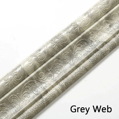 Elysian Wall Edging Strip | Self-Adhesive PE Foam, 3D Embossed Design - Hartwella