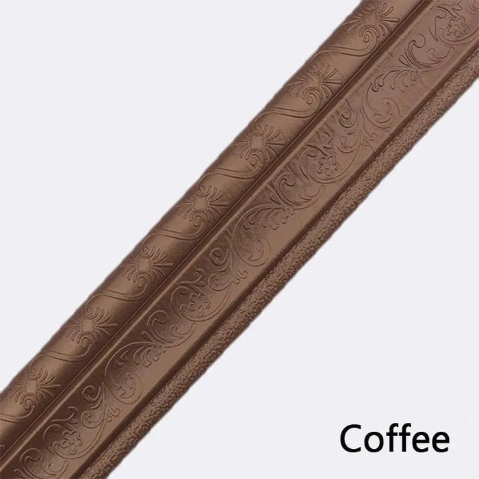 Elysian Wall Edging Strip | Self-Adhesive PE Foam, 3D Embossed Design - Hartwella