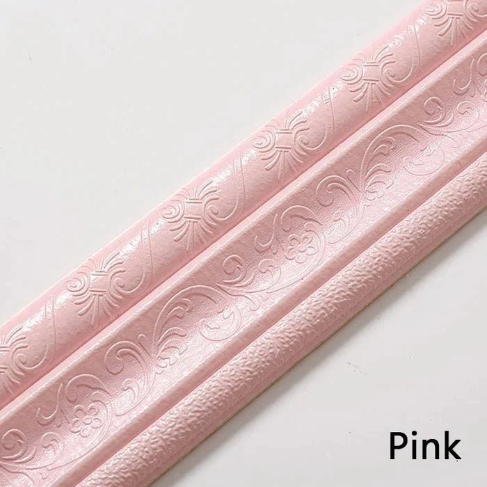 Elysian Wall Edging Strip | Self-Adhesive PE Foam, 3D Embossed Design - Hartwella