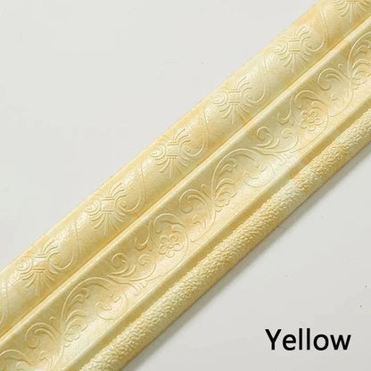 Elysian Wall Edging Strip | Self-Adhesive PE Foam, 3D Embossed Design - Hartwella