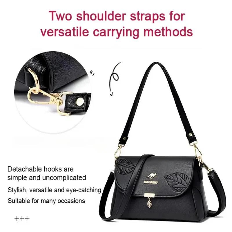 Elysian Women's Handbag | Genuine Leather, Multi-Layer Design - Hartwella