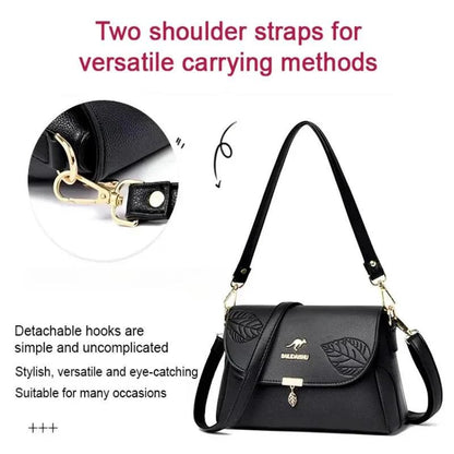 Elysian Women's Handbag | Genuine Leather, Multi-Layer Design - Hartwella