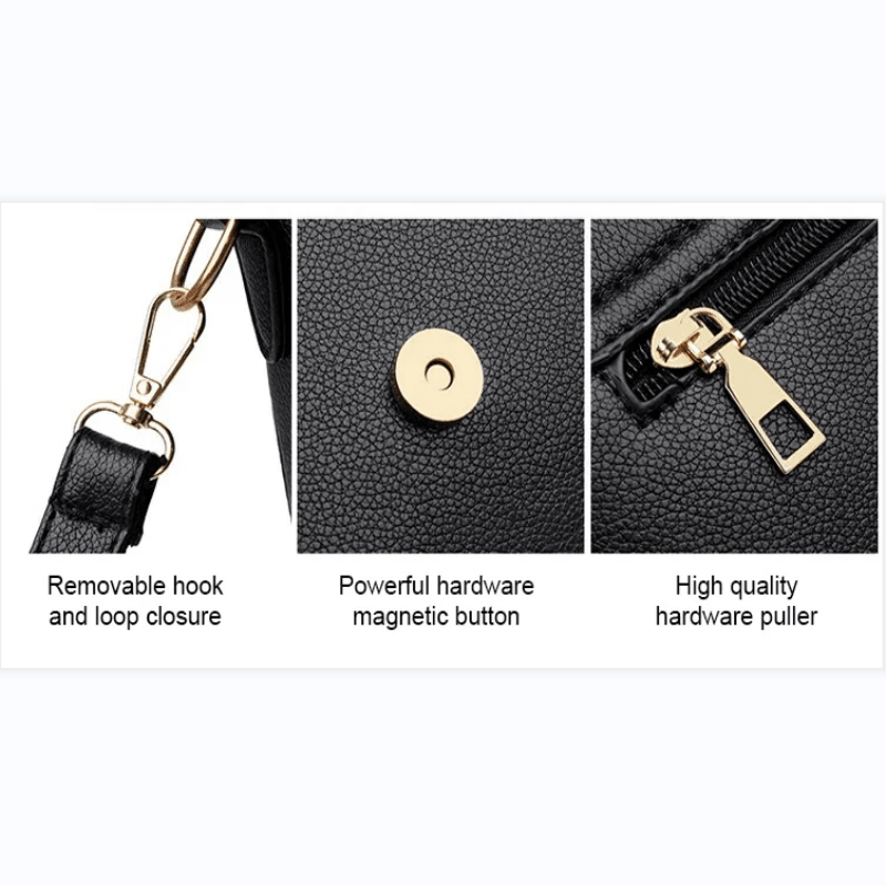 Elysian Women's Handbag | Genuine Leather, Multi-Layer Design - Hartwella