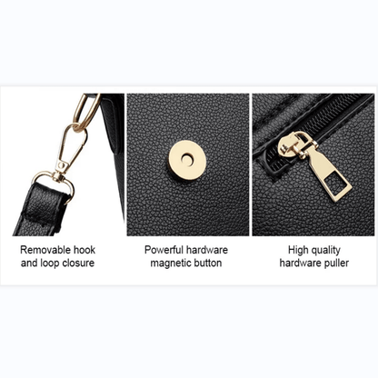 Elysian Women's Handbag | Genuine Leather, Multi-Layer Design - Hartwella