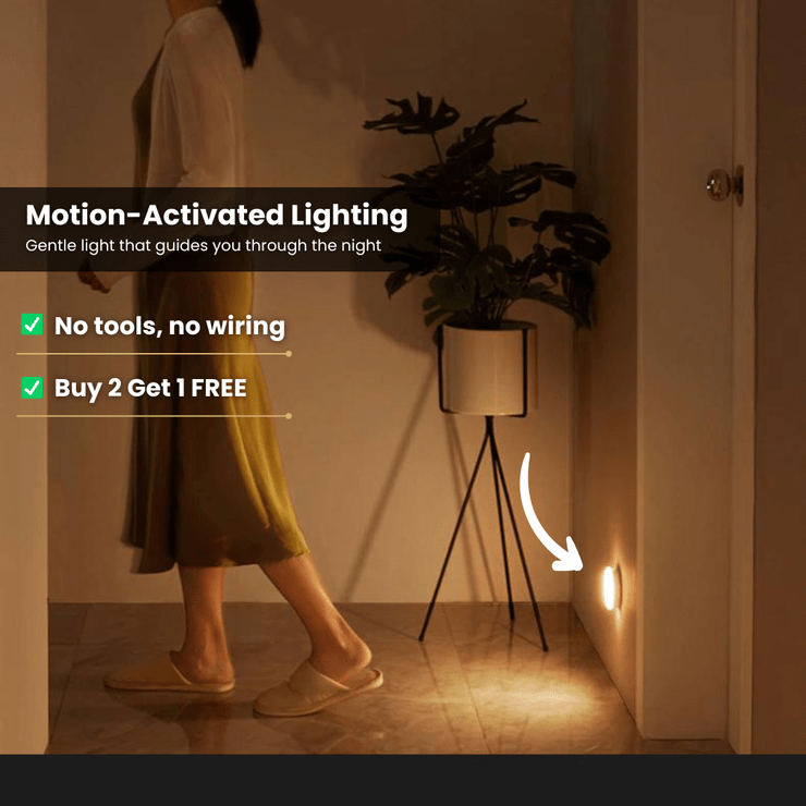 Elysium Motion Sensor Light | USB Rechargeable, Easy Installation, 200 Lumens - Hartwella