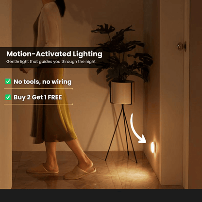 Elysium Motion Sensor Light | USB Rechargeable, Easy Installation, 200 Lumens - Hartwella