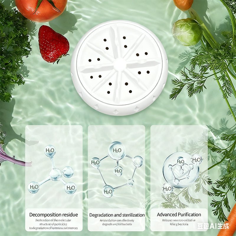 Evo Fruit Vegetable Washer | Vortex Cleaning Technology, Compact Design - Hartwella