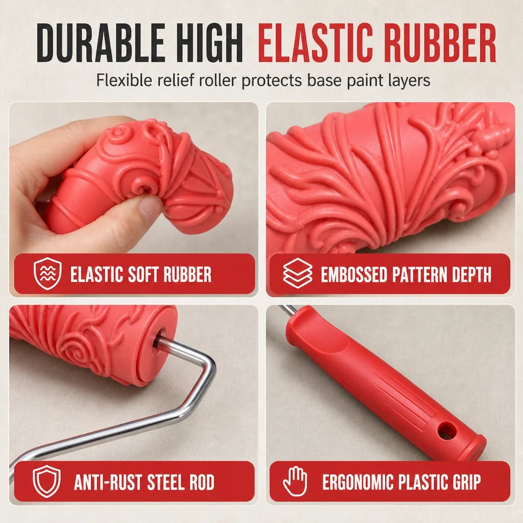 Evoke Texture Roller | Durable Rubber for Wood Grain Patterns - Hartwella