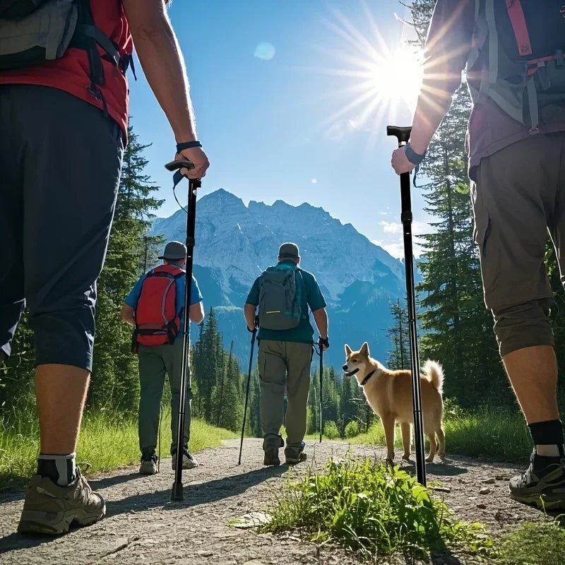 Falcon Hiking Pole | Lightweight Aluminum, Telescopic, Foldable Trekking Stick - Hartwella