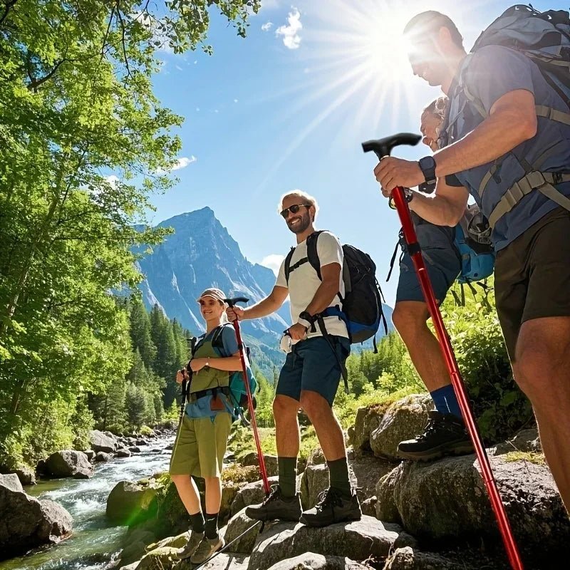 Falcon Hiking Pole | Lightweight Aluminum, Telescopic, Foldable Trekking Stick - Hartwella