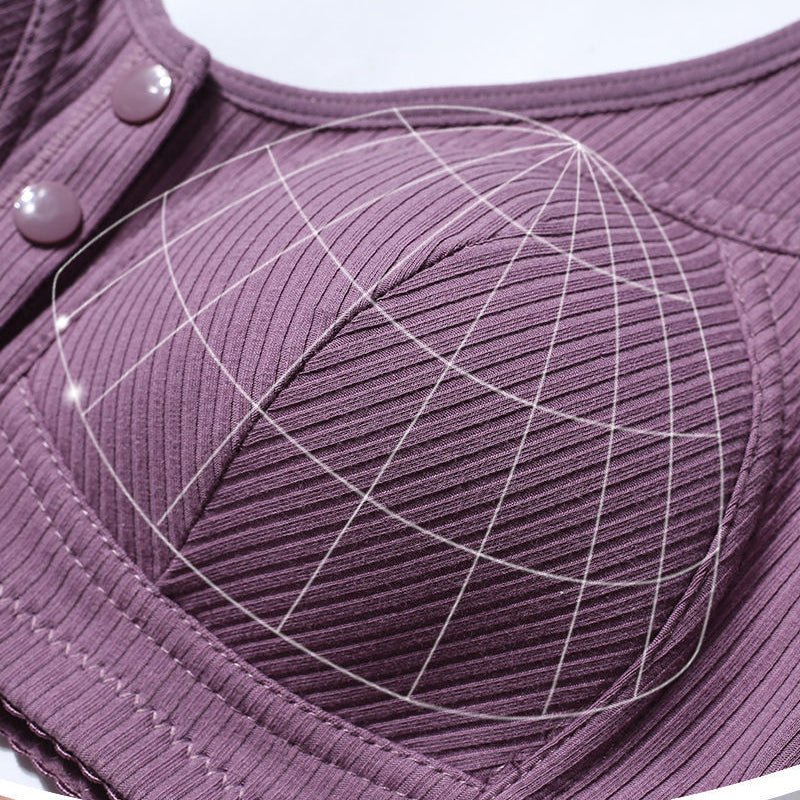 Fina Front Snap Bra | Plus Size, Comfortable Polyester Spandex - Hartwella