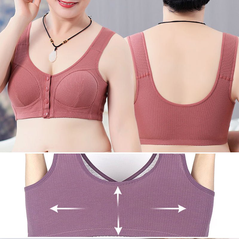 Fina Front Snap Bra | Plus Size, Comfortable Polyester Spandex - Hartwella
