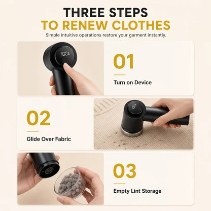 Fiora Fabric Shaver | Rechargeable, Digital Display, 3 Adjustable Modes - Hartwella