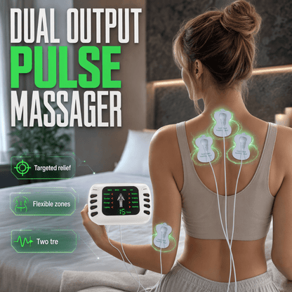 Flectra Electric Massager | Dual Output Pulse for Neck, Back, and Muscle Relaxation - Hartwella